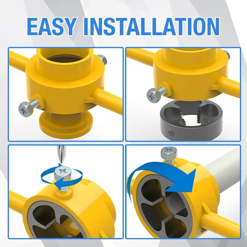 🔥HOT SALE🔥6PCS Plastic Pipe Thread Die Kit - Image 7