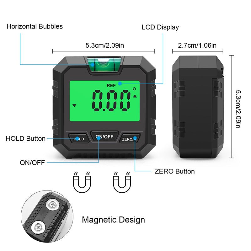 3-In-1 Digital Inclinometer Angle Finder Gauge - Image 3