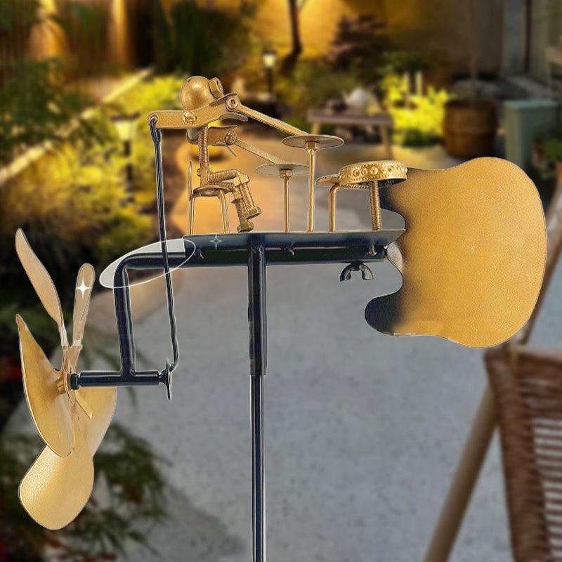 🔥Wind Meets Rhythm🥁Handmade Metal Rock Band Windmill🎁 - Image 5