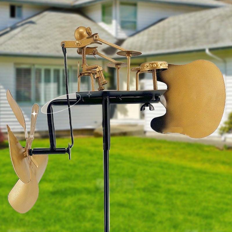🔥Wind Meets Rhythm🥁Handmade Metal Rock Band Windmill🎁 - Image 4