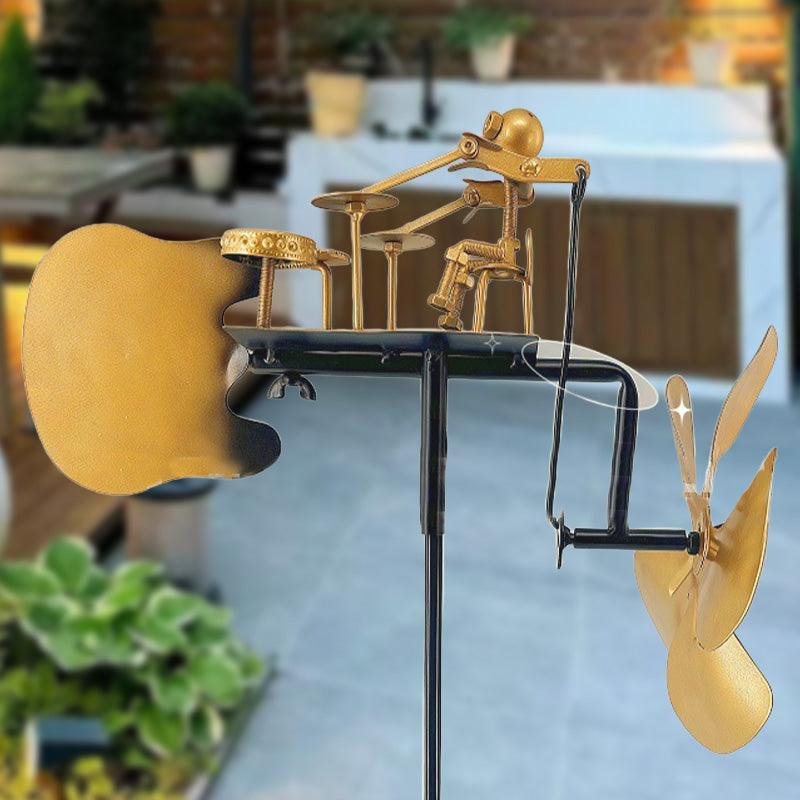 🔥Wind Meets Rhythm🥁Handmade Metal Rock Band Windmill🎁 - Image 6