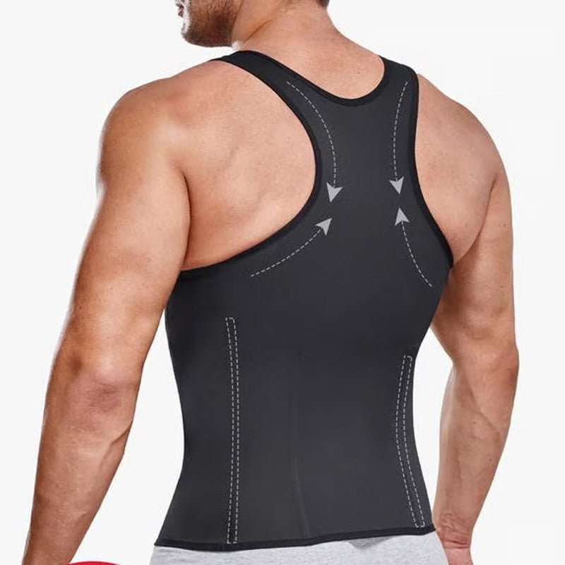 Men's Zipper Waist Trainer Trimmer Vest - Image 8