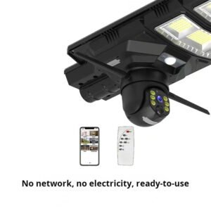 1080P 3MP 4G + WIFI Outdoor Solar LED Street Light with IP Camera